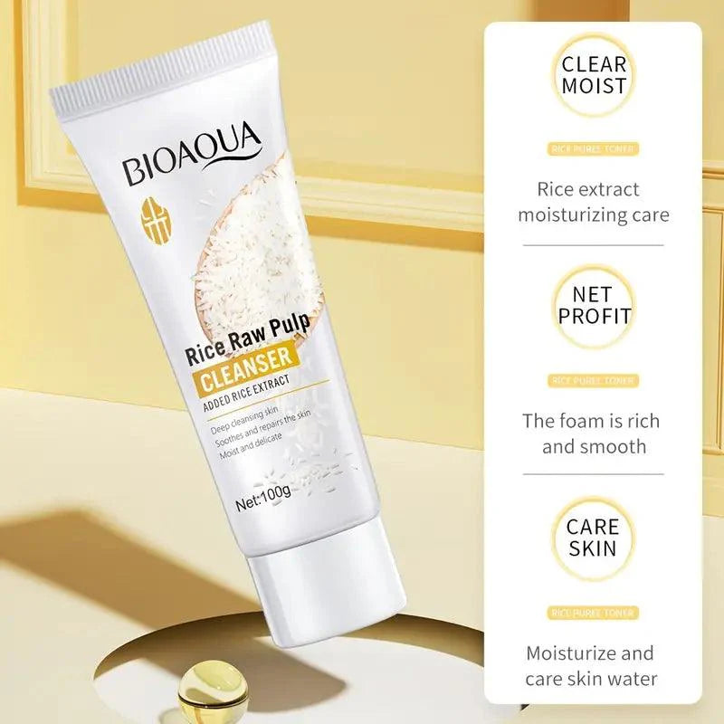 Bioaqua Rice Raw Pulp Cleanser - 100g | Premium Skincare & Beauty Products in Pakistan