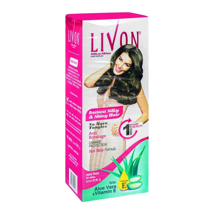 Livon Aloe Vera & Vitamin E Instant Silky & Shiny Hair Serum - 100ml