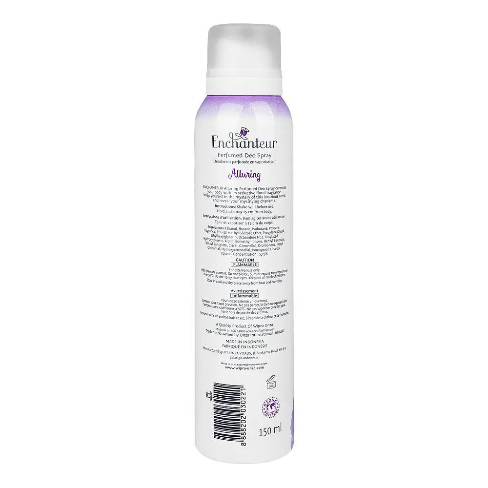 Enchanteur Gorgeous Perfumed Deo Spray, 24 Hours Lasting, For Women - 150ml