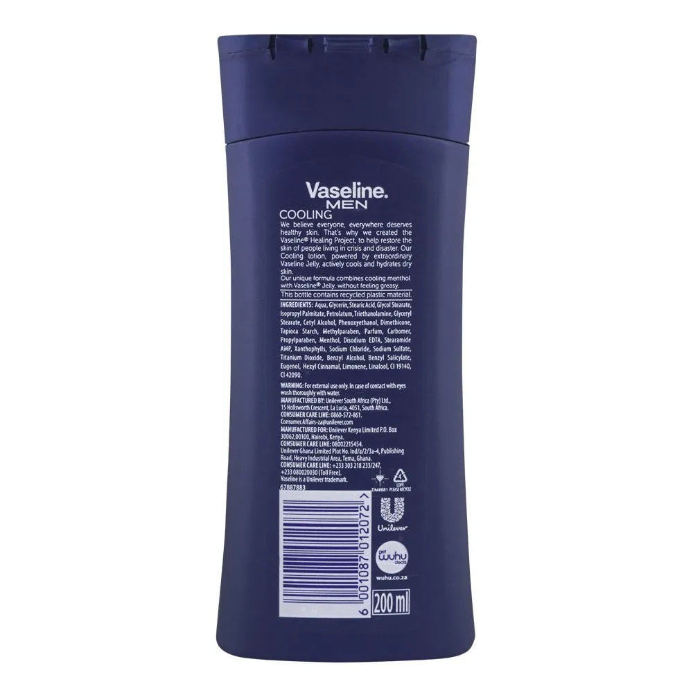 Vaseline Men Cooling 48H Body Lotion - 200ml | Premium Skincare & Beauty Products in Pakistan