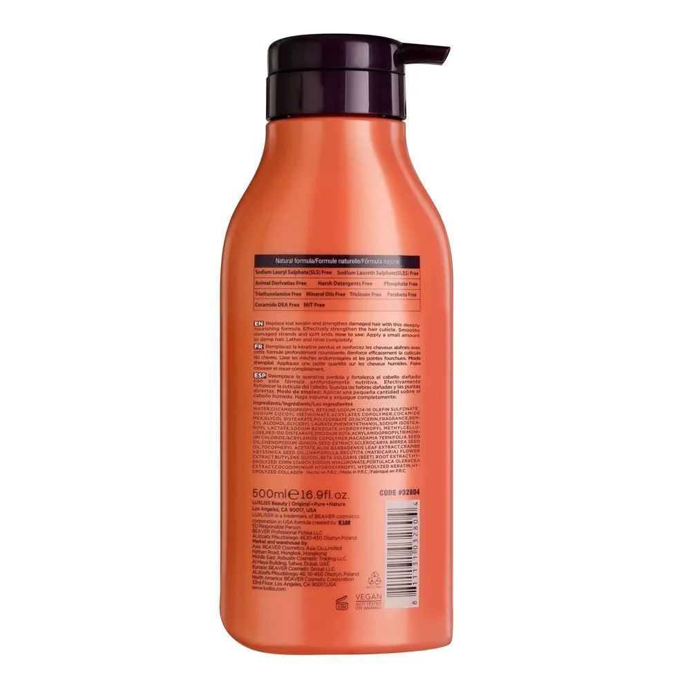 Beaver Luxliss Brazilian Therapy Keratin & Collagen Repairing Hair Care Shampoo - 500ml