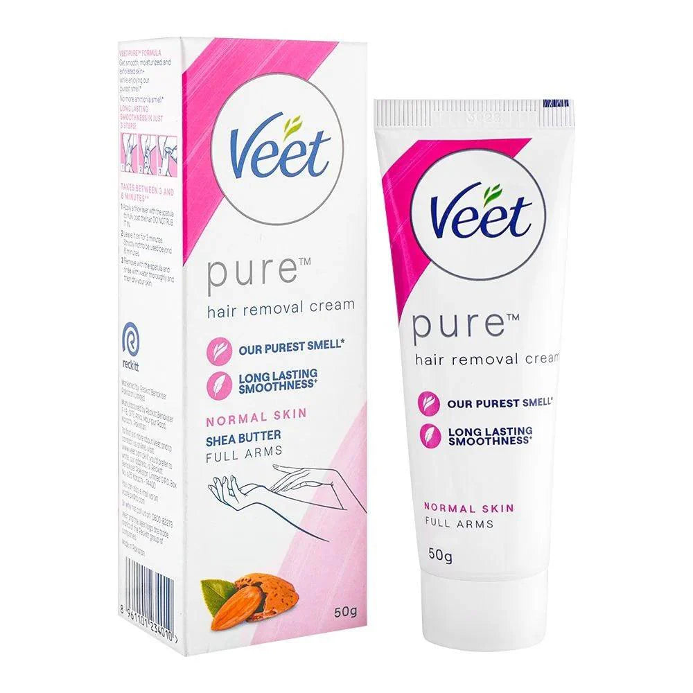 Veet Pure Shea Butter Normal Skin Hair Removal Cream - 50g - Full Arms
