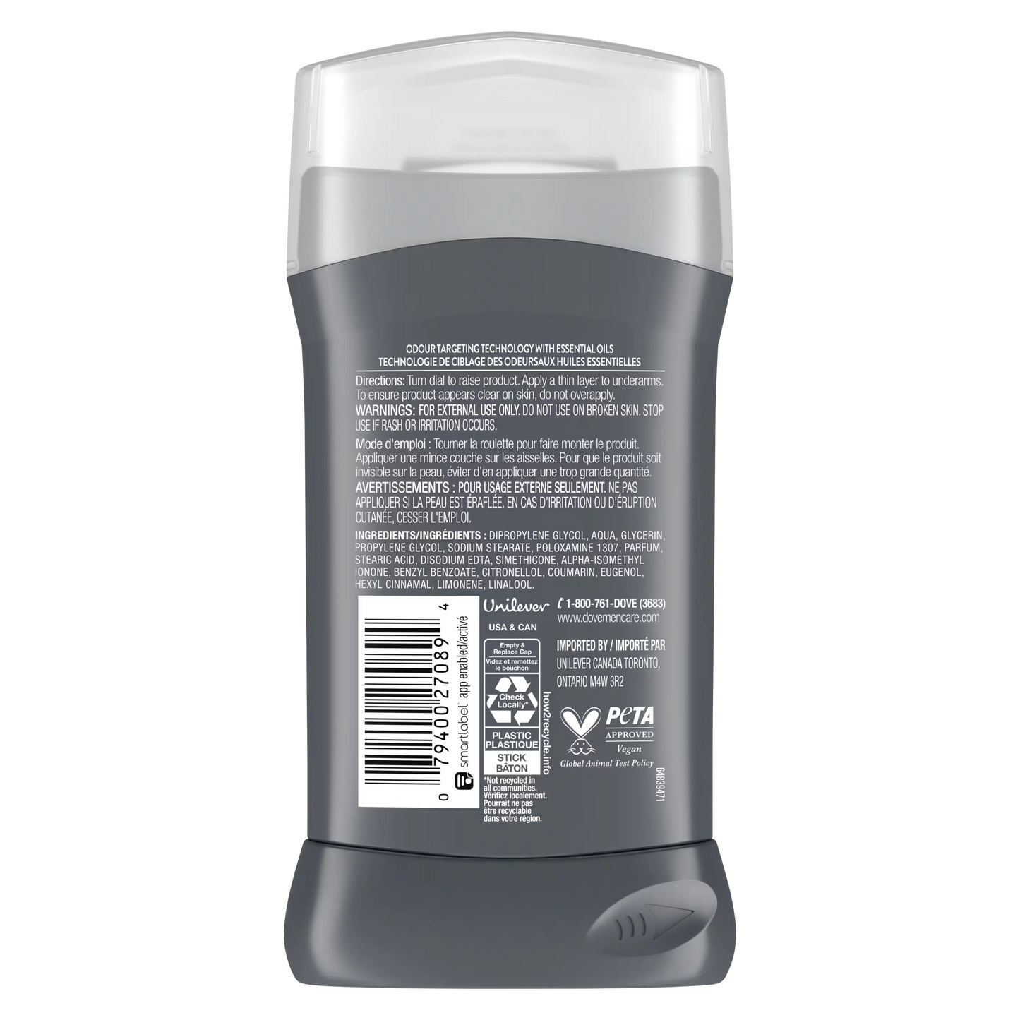Dove Men+Care Cool Silver Deodorant Stick - 85g