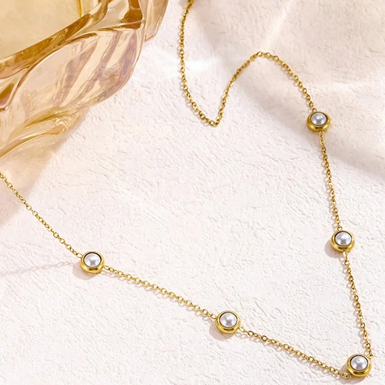 Modern Pearl Accent Necklace