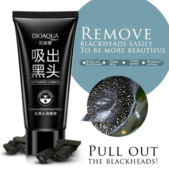 Bioaqua Black Suction Activated Carbon Remove Blackhead Mas - 60g | Premium Skincare & Beauty Products in Pakistan