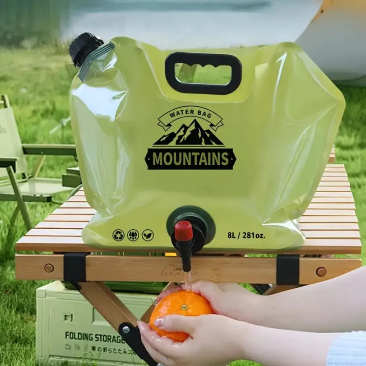 8L Foldable with Tap – Reusable for Camping, Trekking, Festivals & Events