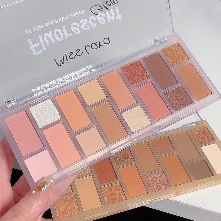 Miss Lara Fluorescent Eyeshadow Palette - 16 Colors