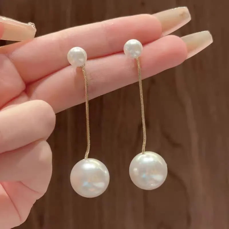 Two In One Pearl Drop Earrings