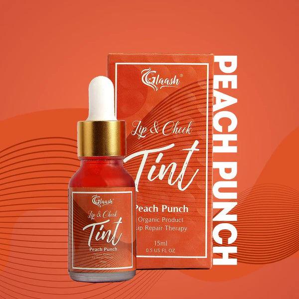 Glaash Lip Cheek Tint Water Based Peach Punch - 15ml