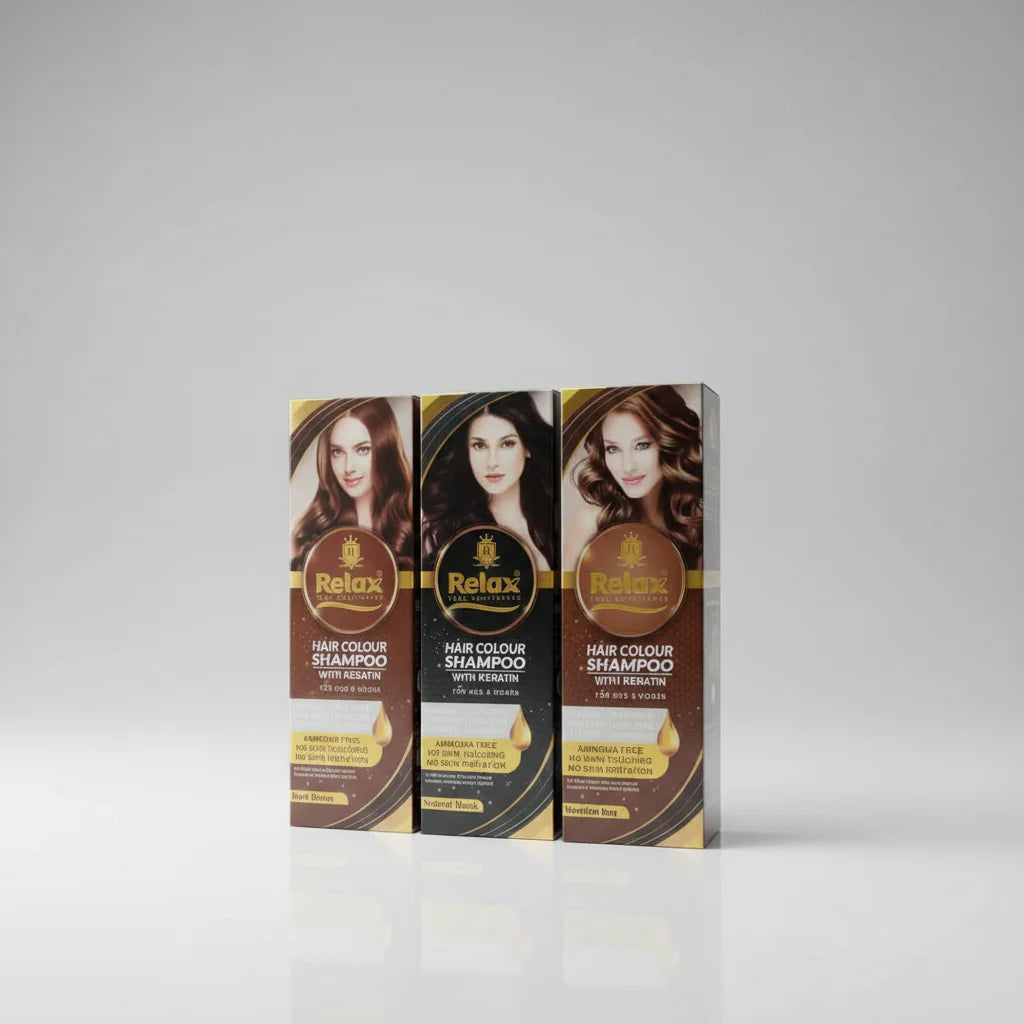 Relax Hair Color Shampoo With Keratin
