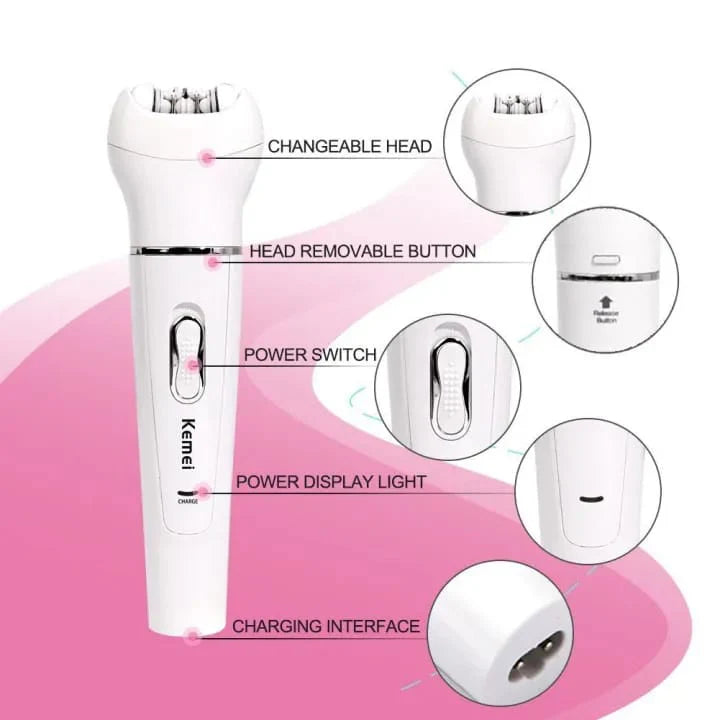 Nikai 5 in 1 Facial Epilator and Shaver - NK 7636