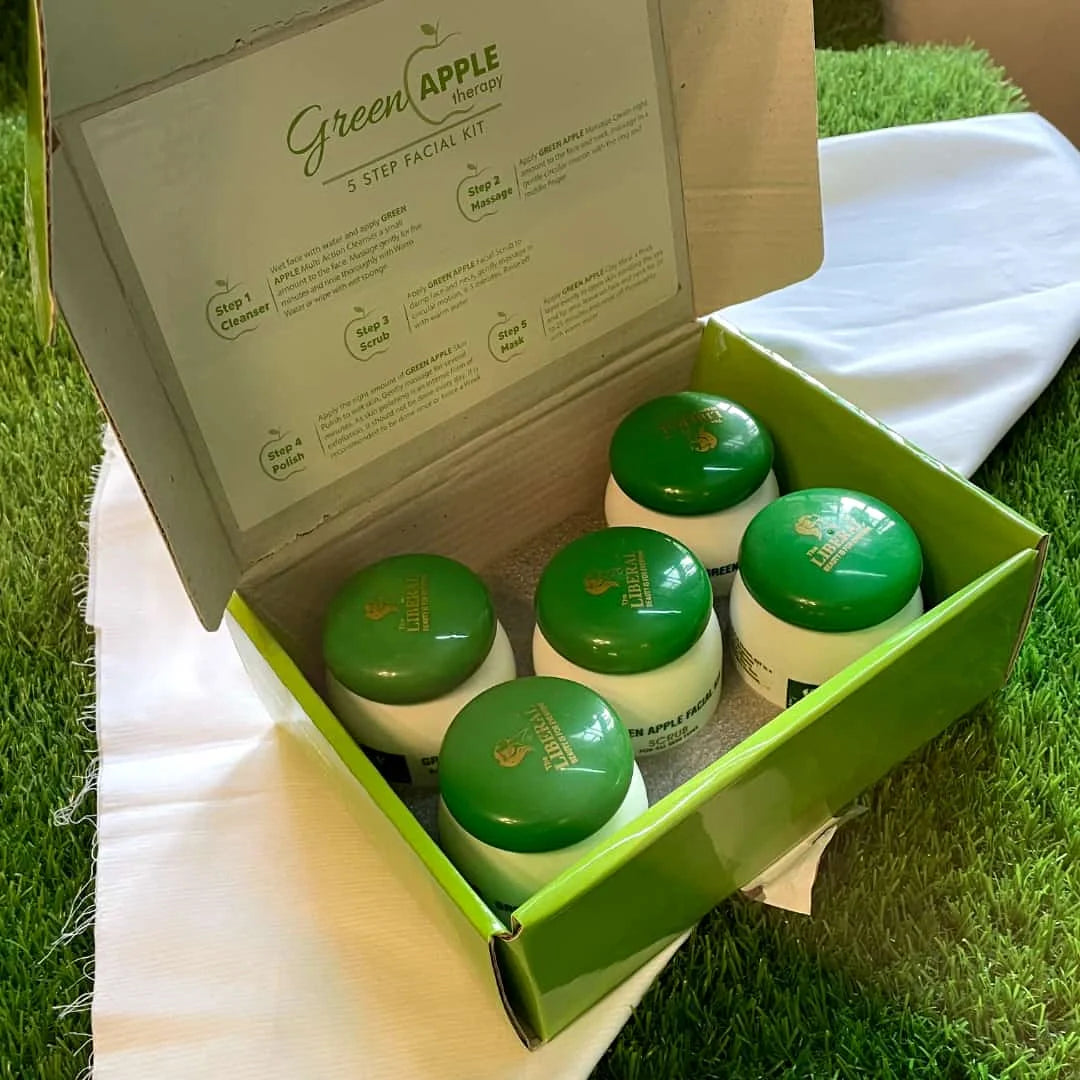 The Liberal Green Apple 5 Step Facial Kit - 100g Each