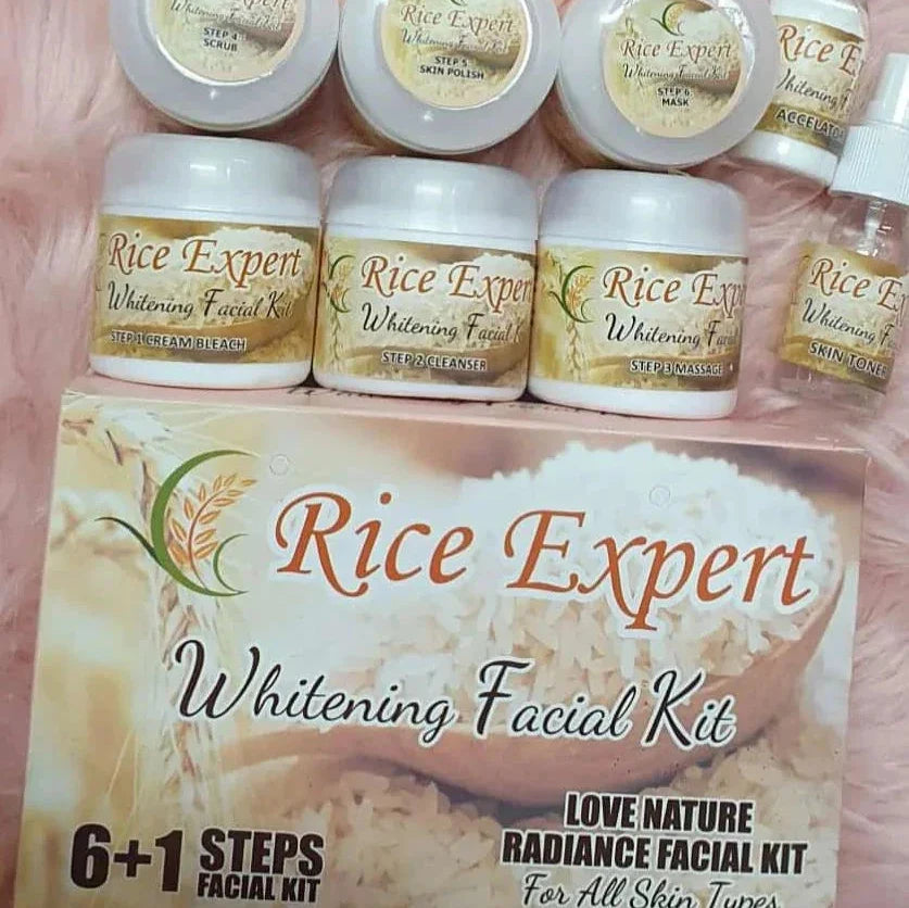 Rice Expert Facial Kit All Skin Type With Bleach| Pack Of 7 | Premium Skincare & Beauty Products in Pakistan