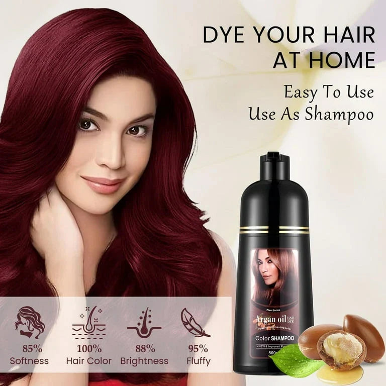 Mokeru Argan Oil Color Hair Dye Shampoo 500ml