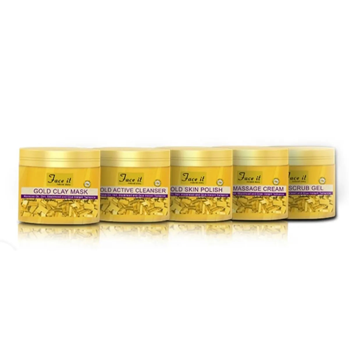 5 Pcs Face it Natural Story Gold Facial Kit Set