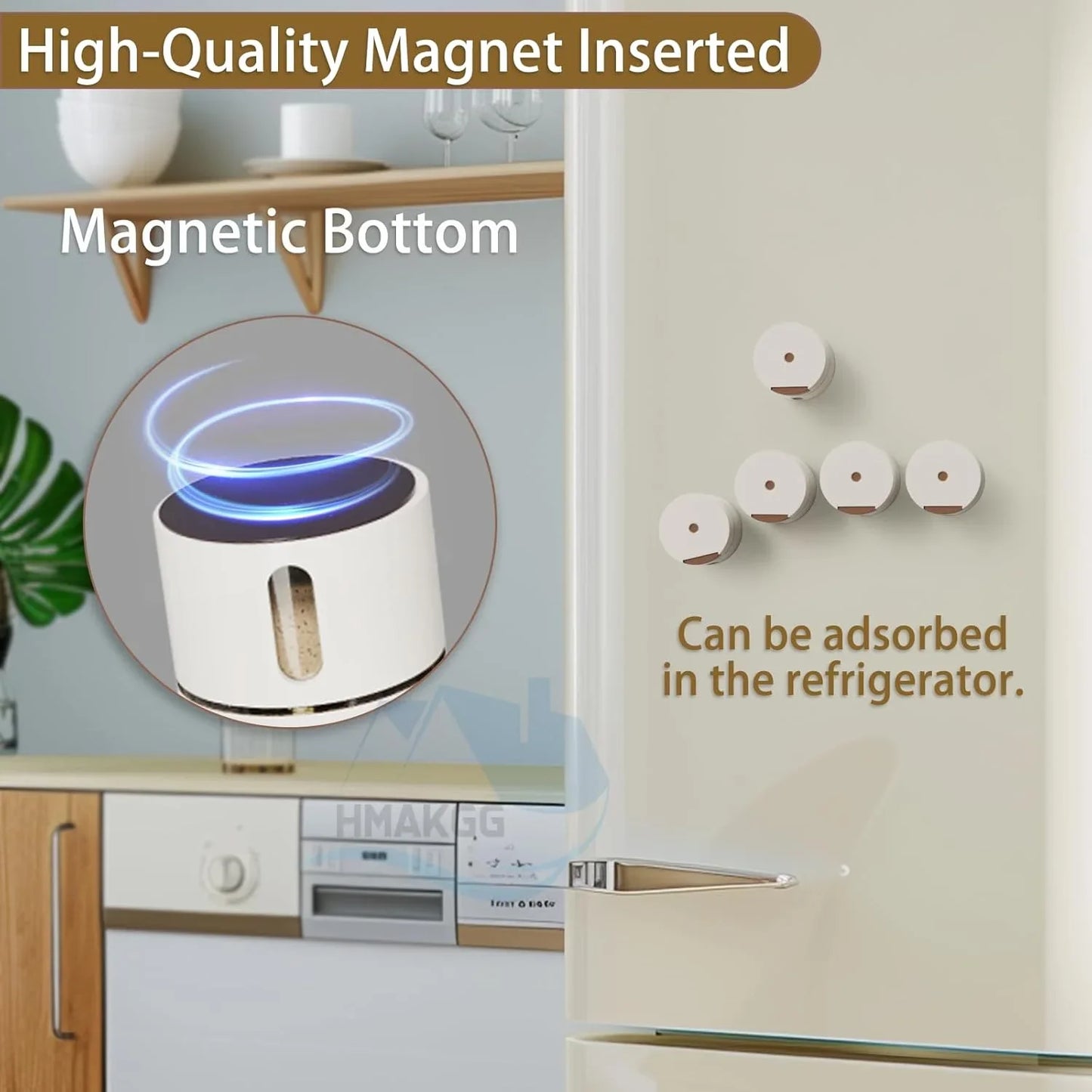 Wall Mounted Magnetic Seasoning Box - 6 Pcs Set