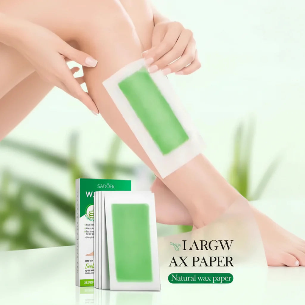 Sadoer Aloe Vera Hair Removal Wax Strips - 10 Double Sided Strips | Premium Skincare & Beauty Products in Pakistan