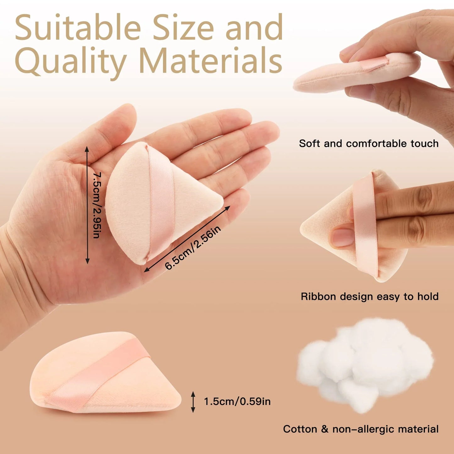 3Pcs Triangle Powder Puff