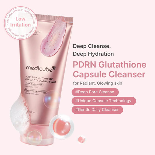 Medicube PDRN Pink Glutathione Capsule Foam Cleanser - 120g