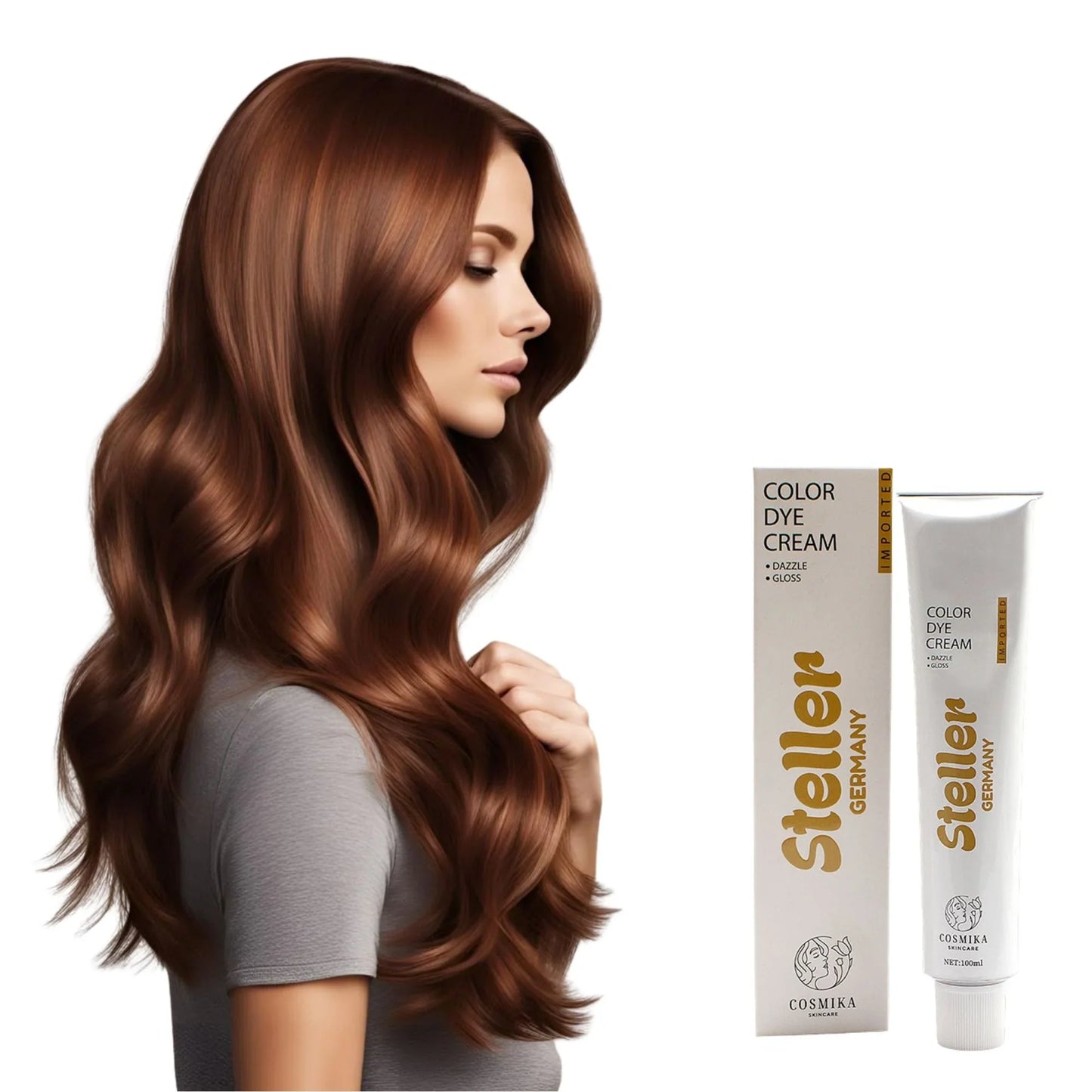 Steller Germany Color Dye Cream - 8-73 Hazelnut Riesgo - 100ml