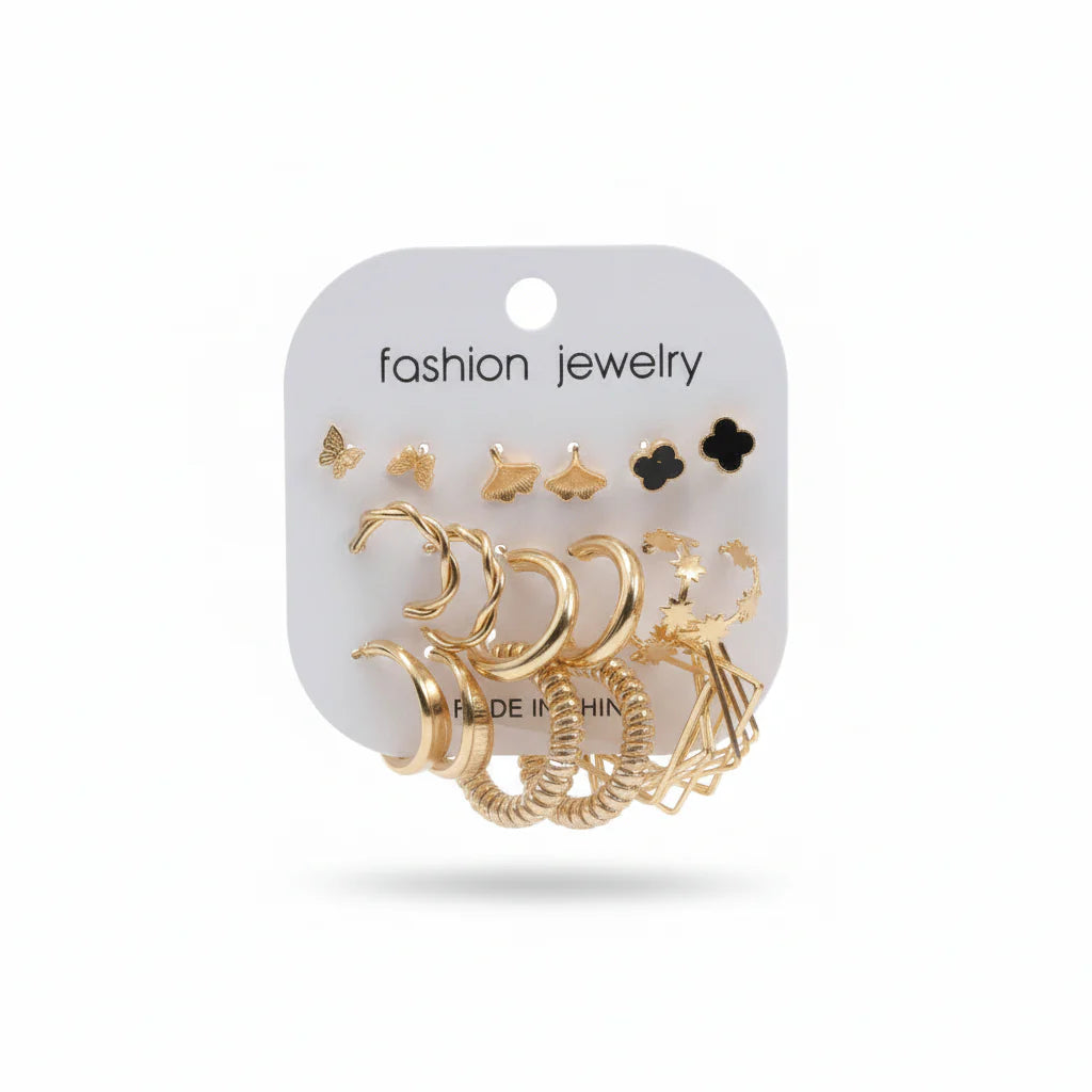 Fashion Jewelry 9 pair combo earings Set
