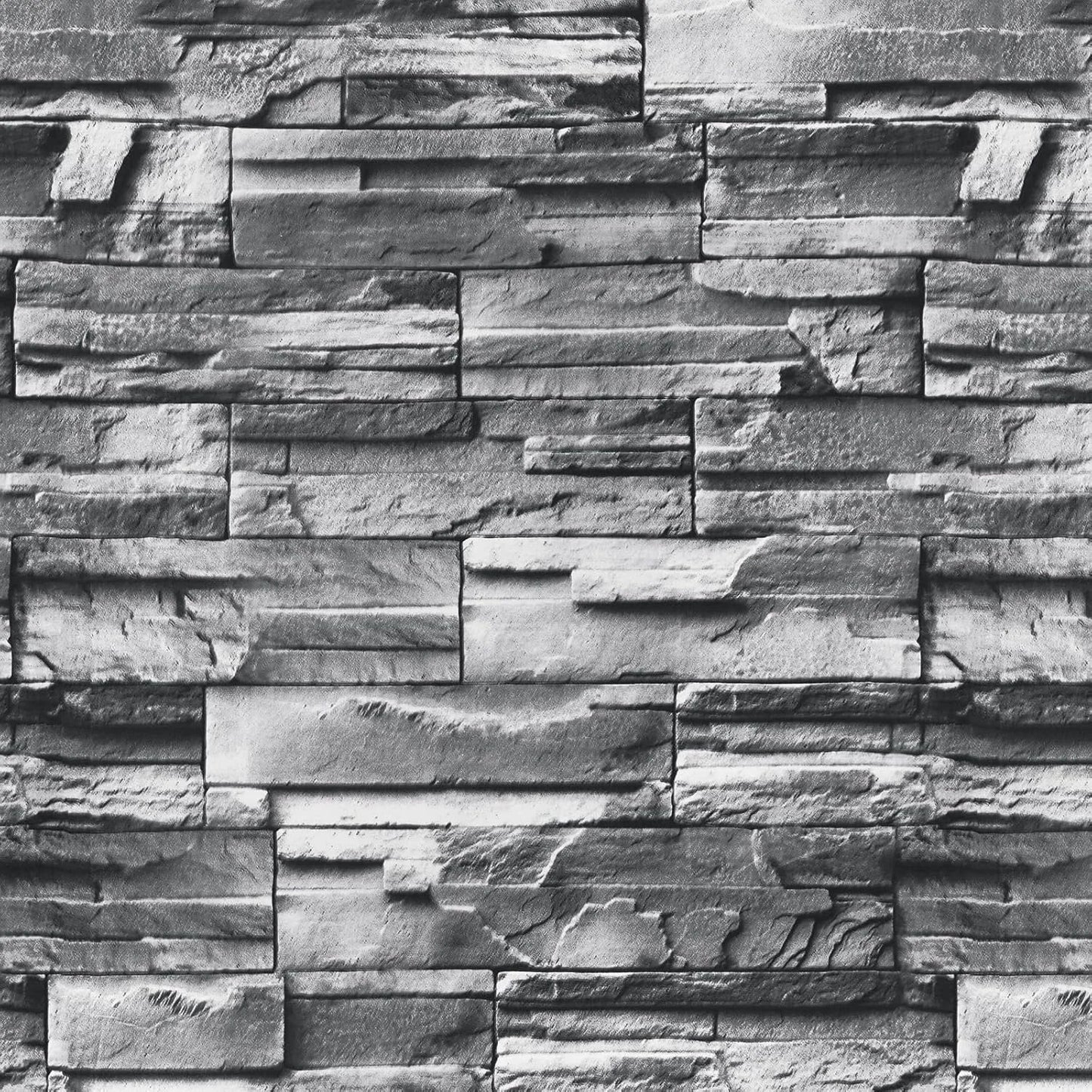 70cm x 77cm - Grey Brick Wallpaper Peel and Stick Wallpaper