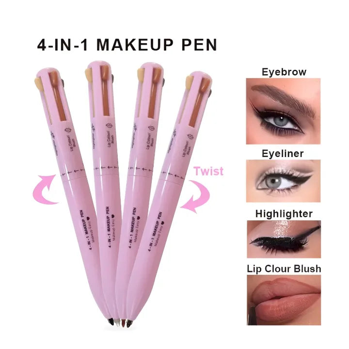 4 In 1 Makeup Pen - Multi function water proof | Premium Skincare & Beauty Products in Pakistan