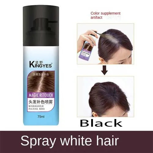 Kingyes Magic Retouch Instant Root Concealer Light Brown Spray 75ml