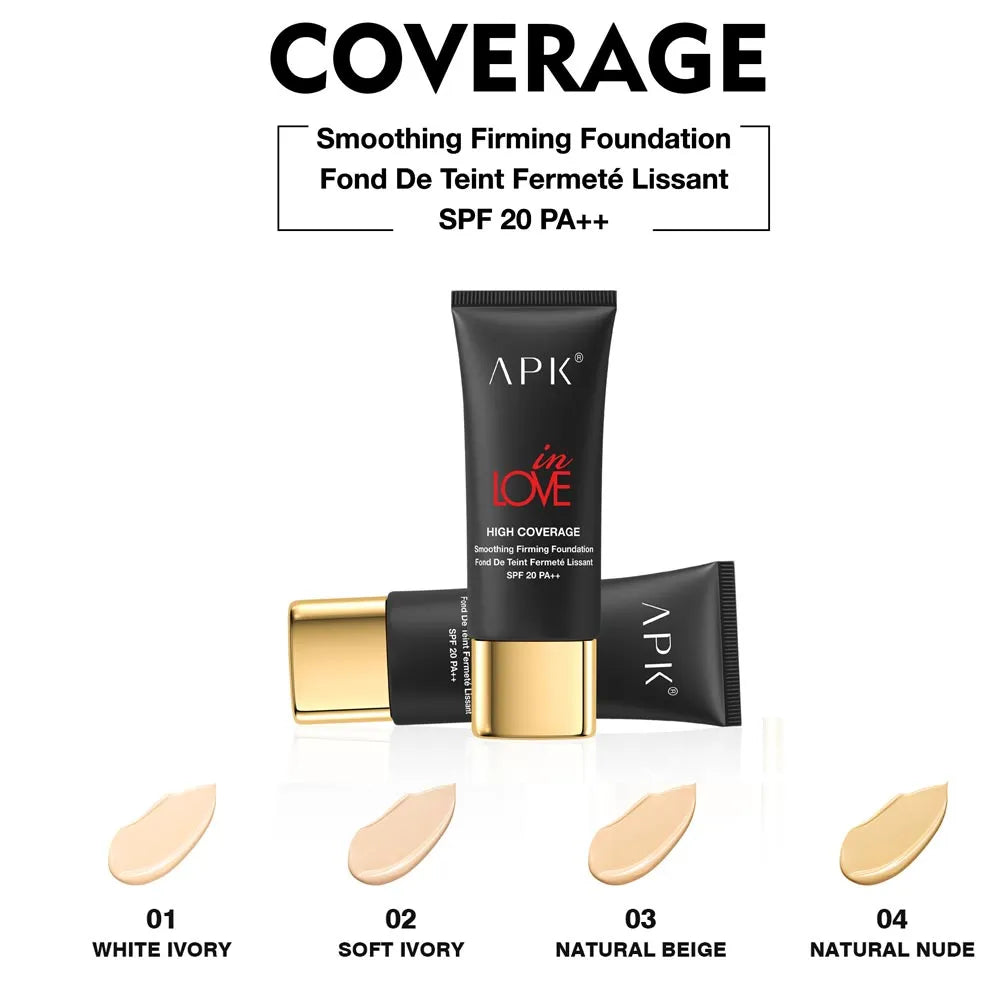 APK In Love SPF20 PA++ High Coverage Smooth Firming Foundation – 35ml