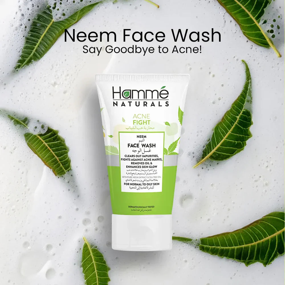 Hamme Natural Acne Fight Neem Face Wash 100ml | Premium Skincare & Beauty Products in Pakistan