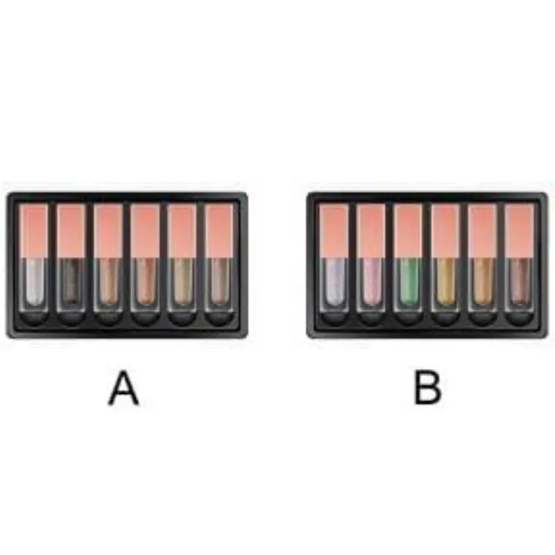 Lakyou Beauty Metallic Glow Liquid Eyeshadow - 6Pcs