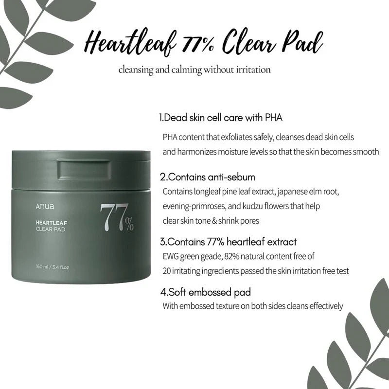 Anua – Heartleaf 77 Clear Pad (70 Pads) | Premium Skincare & Beauty Products in Pakistan