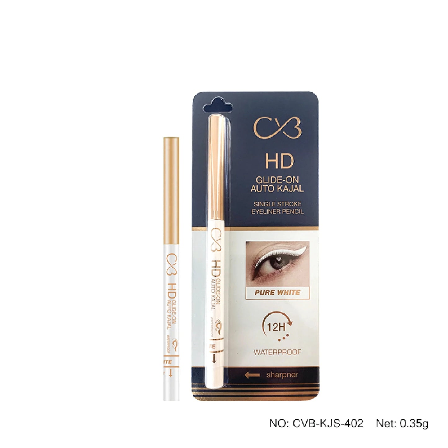 CVB Original 100% Waterproof White Kajal & Eyeliner _ 35g