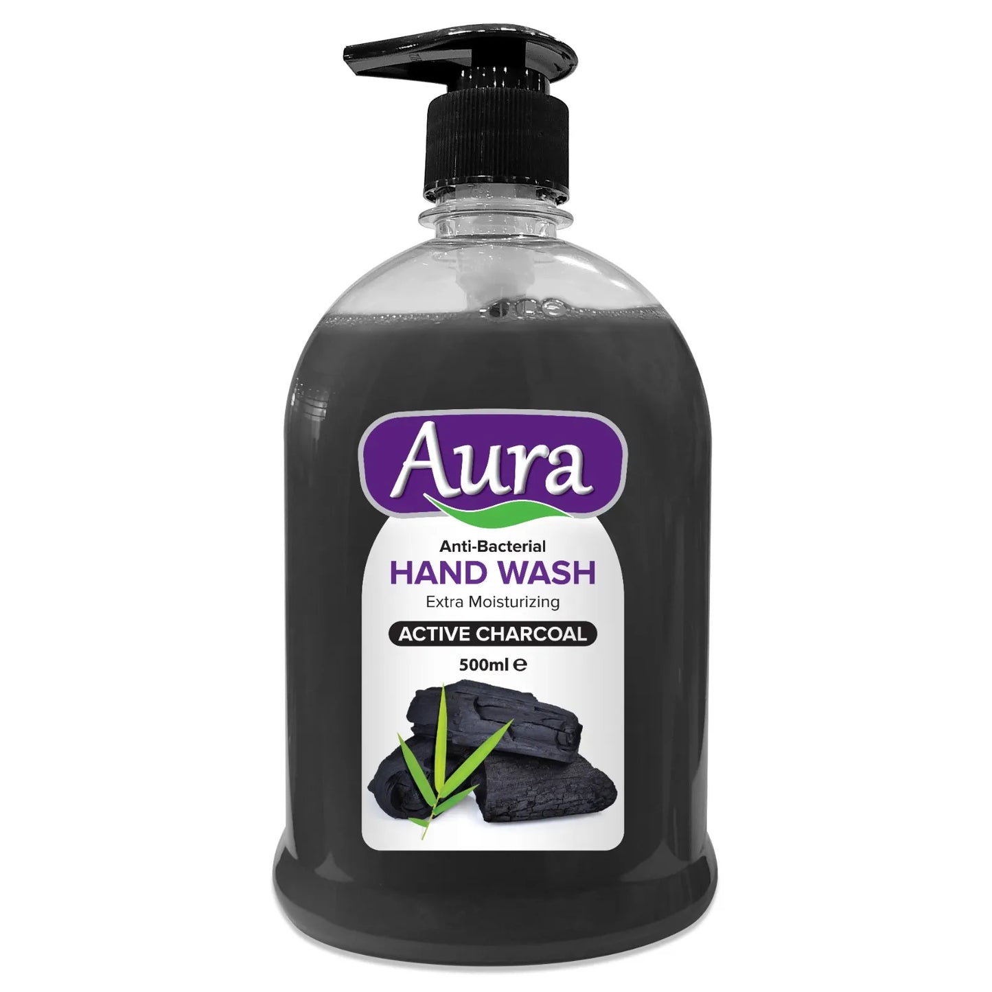 Aura Anti-Bacterial Liquid Handwash Charcoal 500ML
