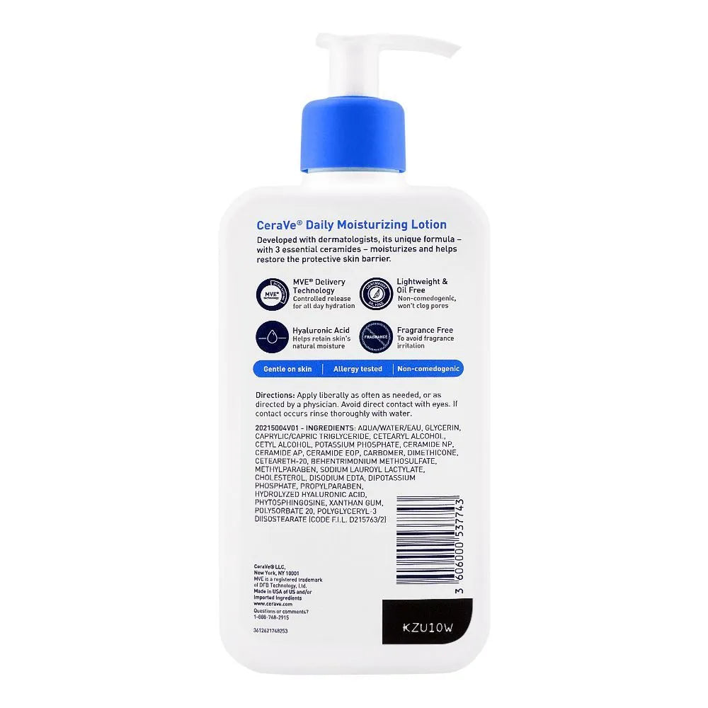 CeraVe Daily Moisturizing Lotion, Normal To Dry Skin - 355ml | Premium Skincare & Beauty Products in Pakistan