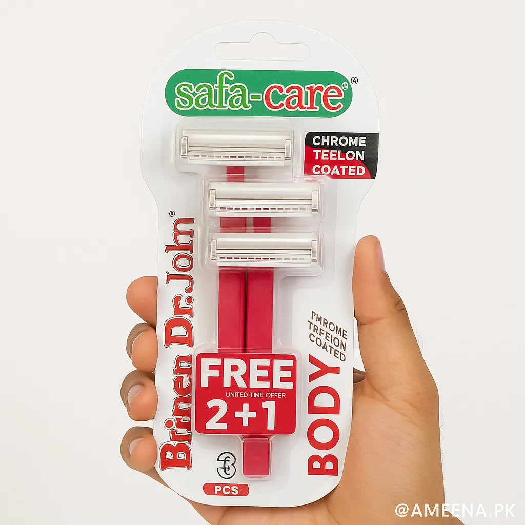 Dr. John Safa Care 3-Piece Body Hygiene Razor | Premium Skincare & Beauty Products in Pakistan