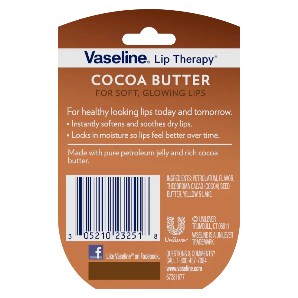 Vaseline Lip Therapy Lip Balm Cocoa Butter - 7g | Premium Skincare & Beauty Products in Pakistan