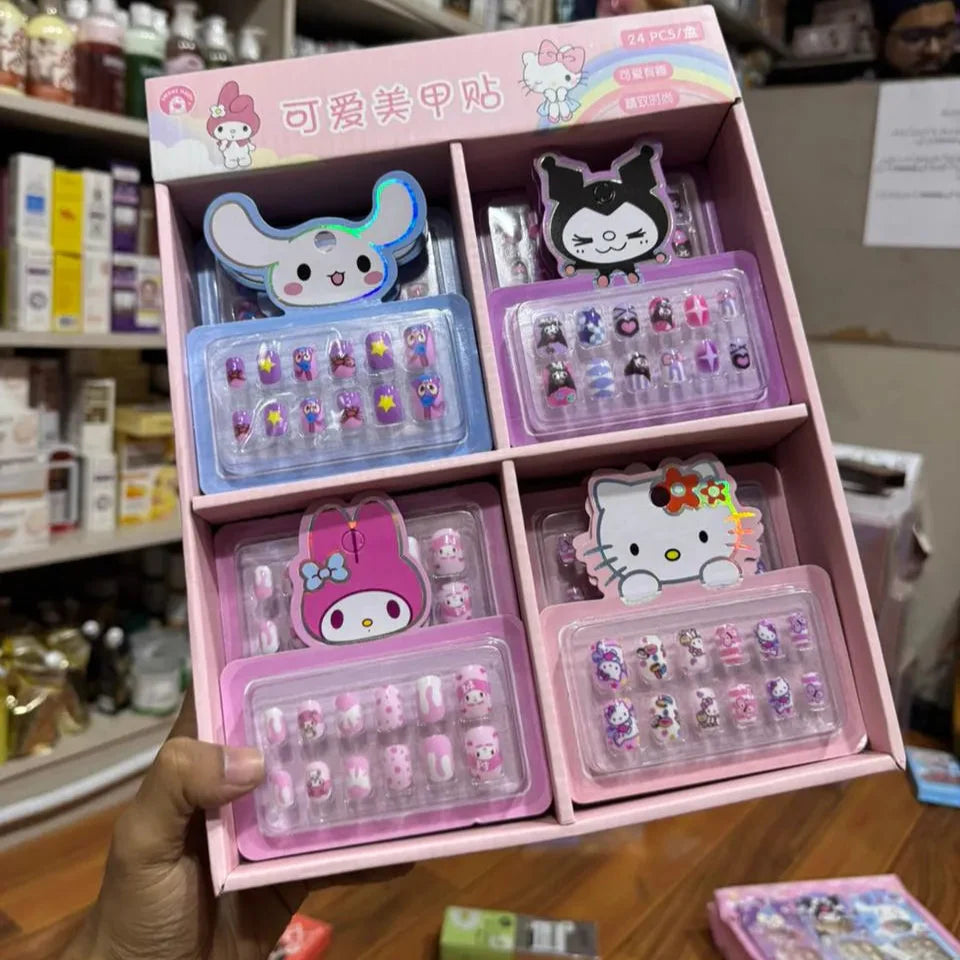 Cute Cartoon Artifical Nails For Kids