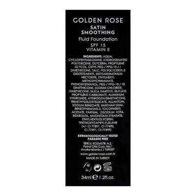 Golden Rose Satin Smoothing Fluid Foundation – 34ml