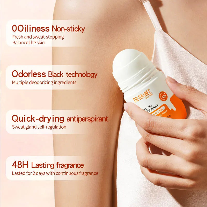 Dr. Rashel Passion Bloom Quick Dry Roll-On Deodorant 48H Protection - 50ml