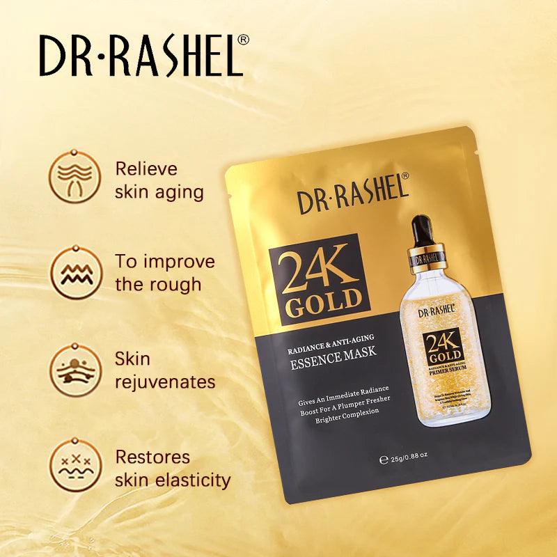 Dr. Rashel 24K Gold Radiance & Anti‑Aging Essence Mask – 25 g Per Sheet