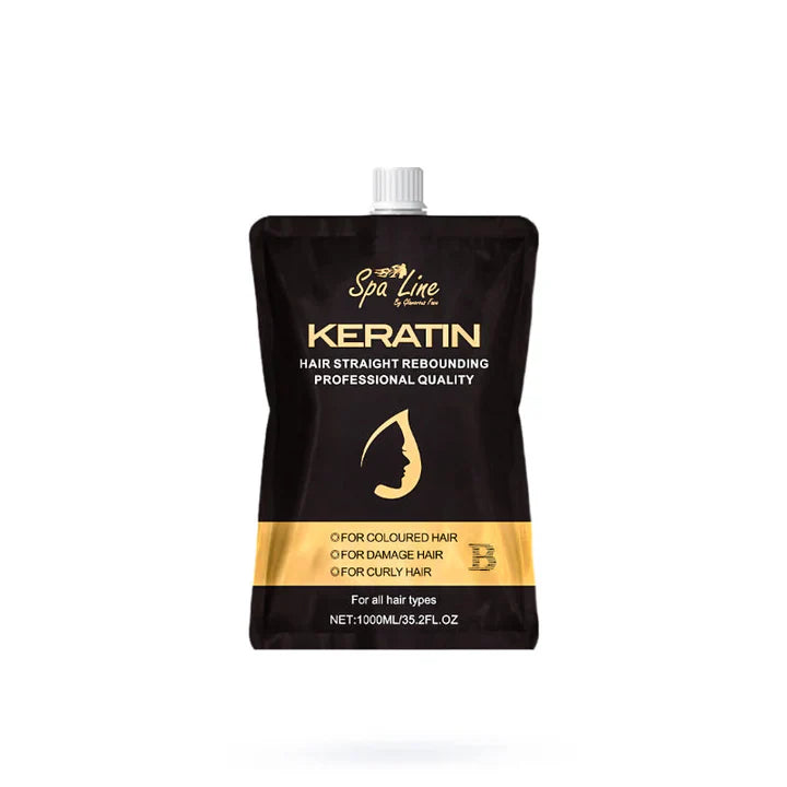 Glamorous Face Spa Line Hair Straight Rebonding Professional Quality Keratin 1000ml x 2