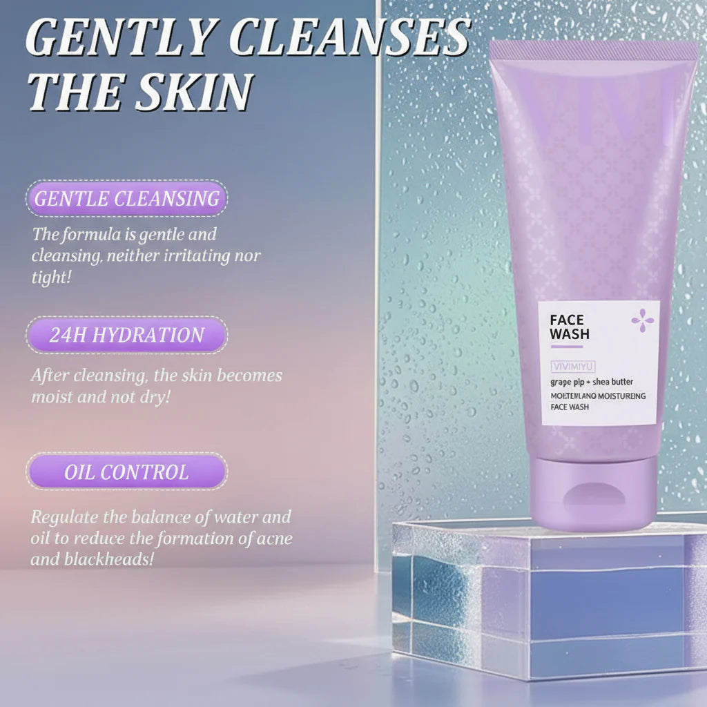Vivimiyu Grape Seed + Shea Butter Facial Cleanser - 180g