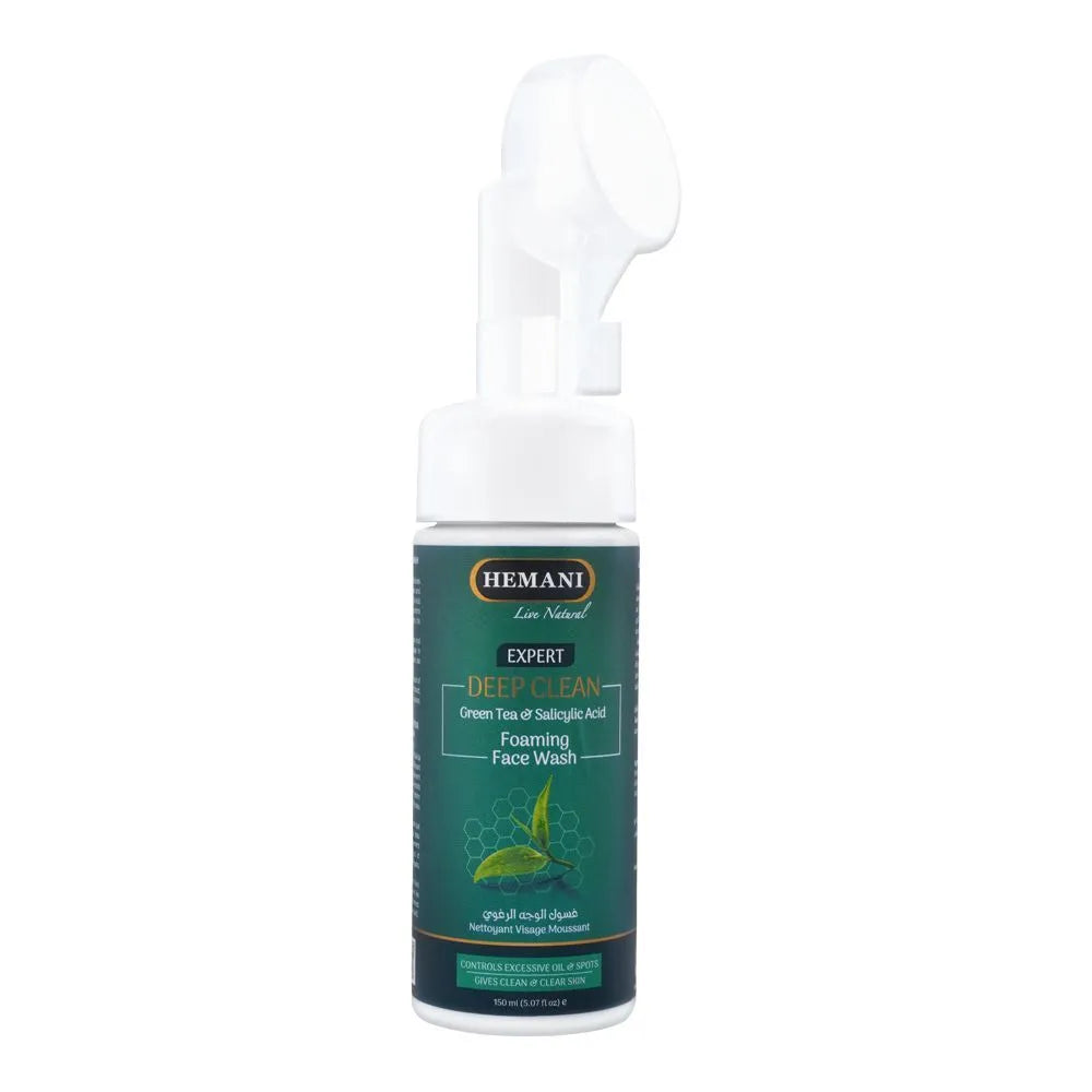 Hemani Expert Deep Clean Green Tea & Salicylic Acid Foaming Face Wash - 150ml