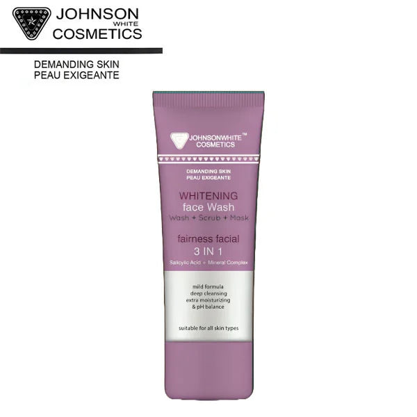 Johnson White Cosmetics Whitening Face Wash 3in1 (100ml) | Premium Skincare & Beauty Products in Pakistan
