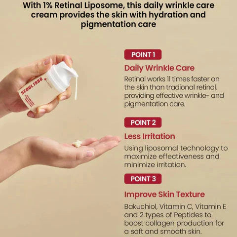 K-Secret Seoul 1988 Retinal Liposome 1% + Fermented Rice Cream - 50ml
