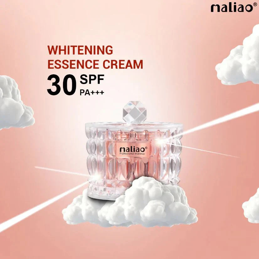 Maliao Whitening Essence Cream - Hyaluronic Acid & SPF 30 PA+++ for Radiant Skin - 30g