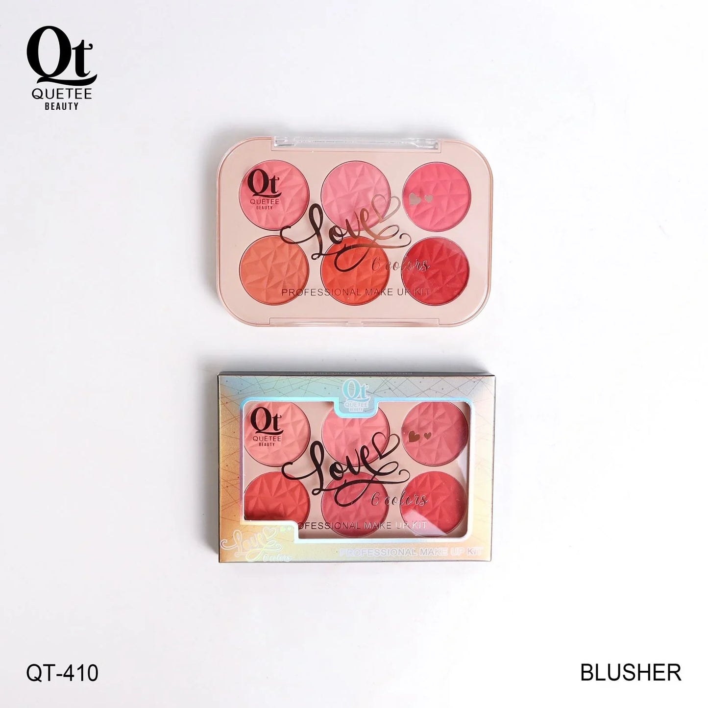 Quetee Beauty Matte 6 Colors Blusher Palette