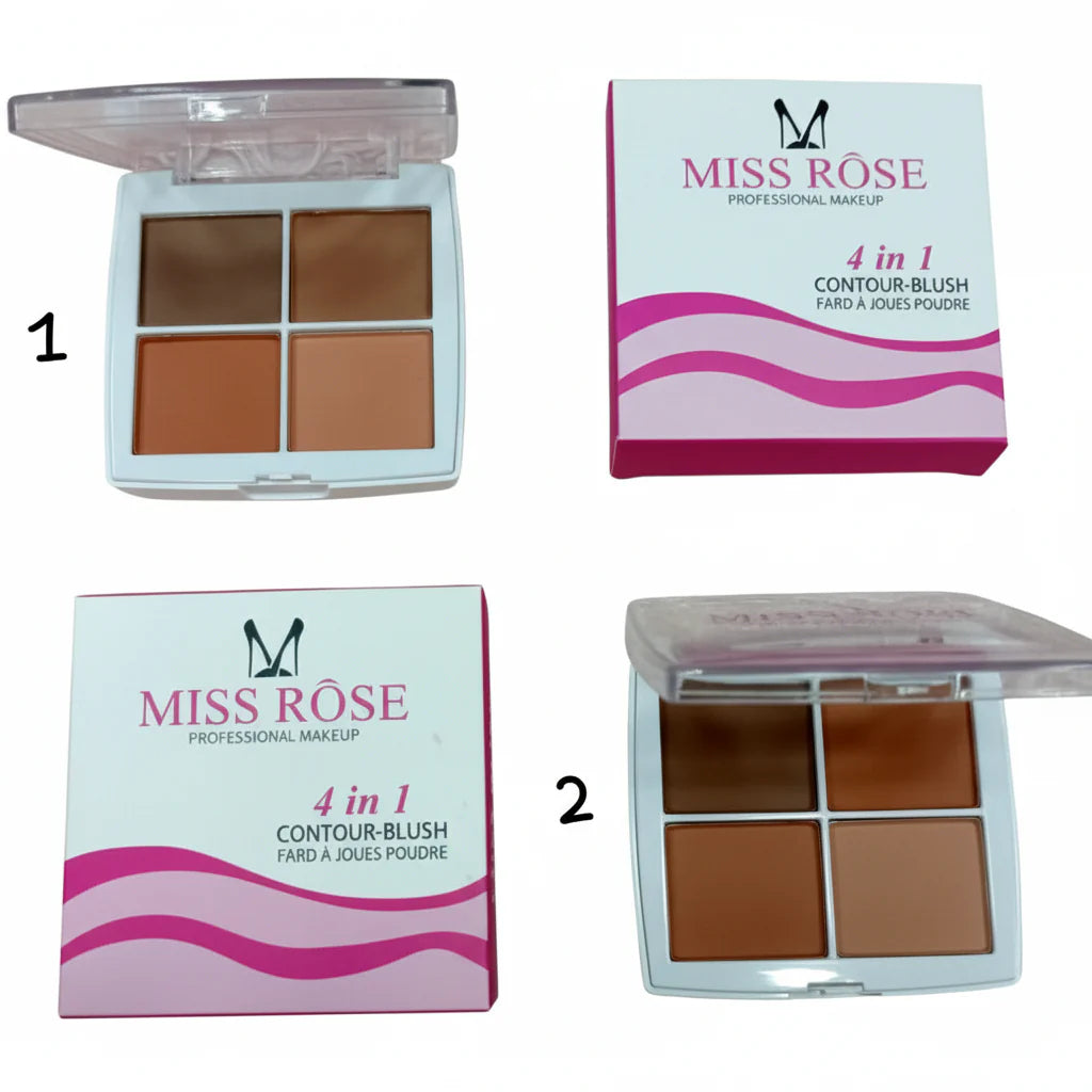 Miss Rose 4 in 1 Contour-Blush Palette