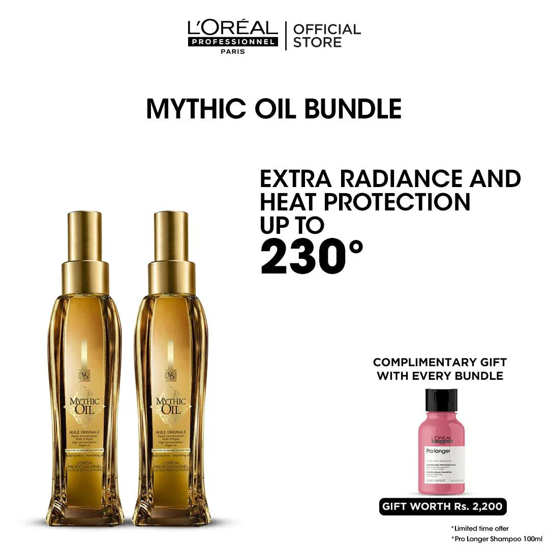 Loreal Mythic Oil Bundle + FREE Pro Longer Shampoo - 100ml